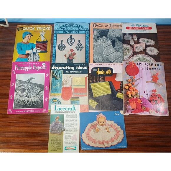 Unbranded Other - Vintage Crocheting & Knitting Books Doily,Dolls,Art Fun 1940's - 1960's Crafts